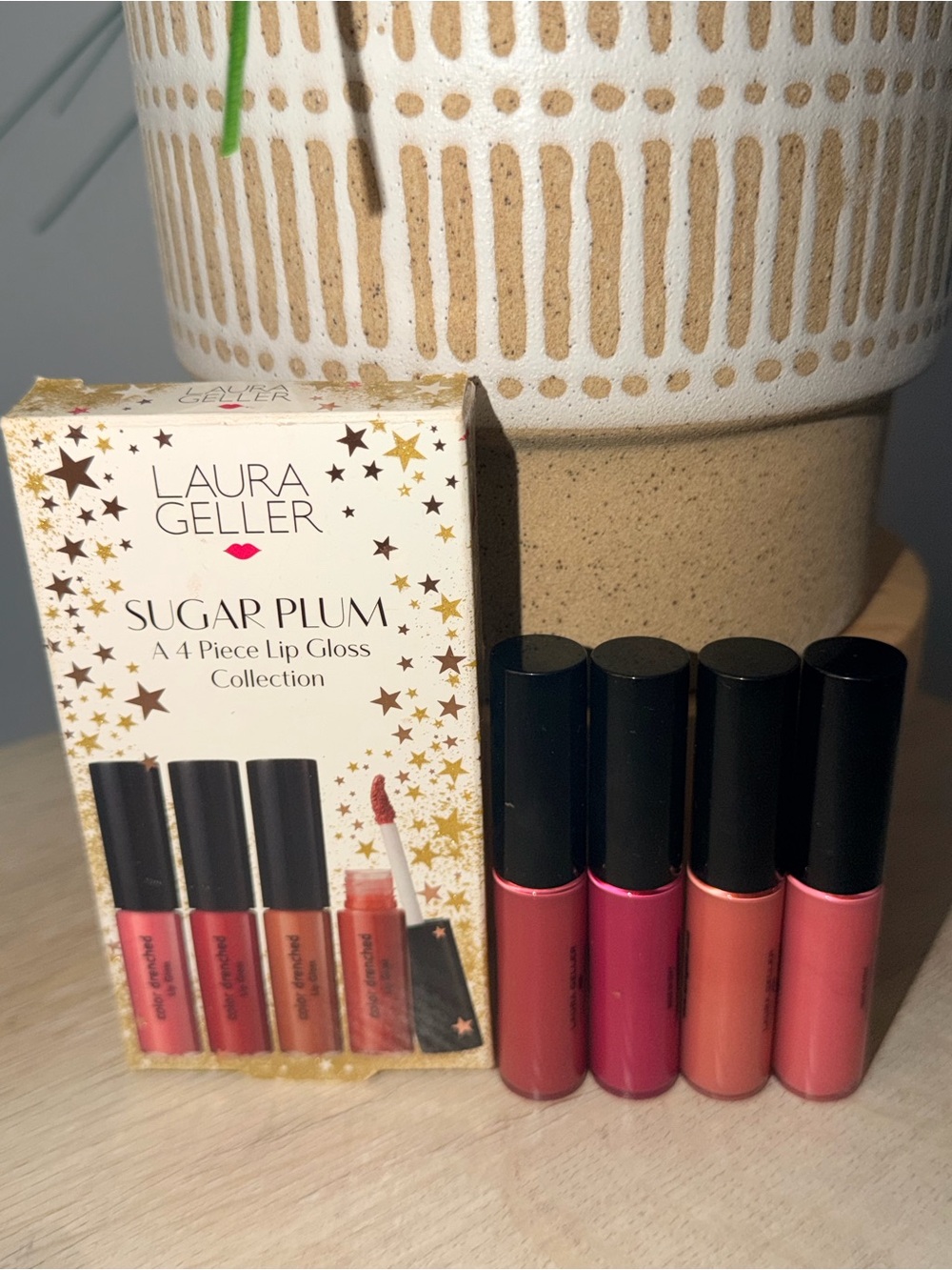 Laura Geller Sugar Plum Lip Gloss Set 4 pk. MINI/TRAVEL SIZE